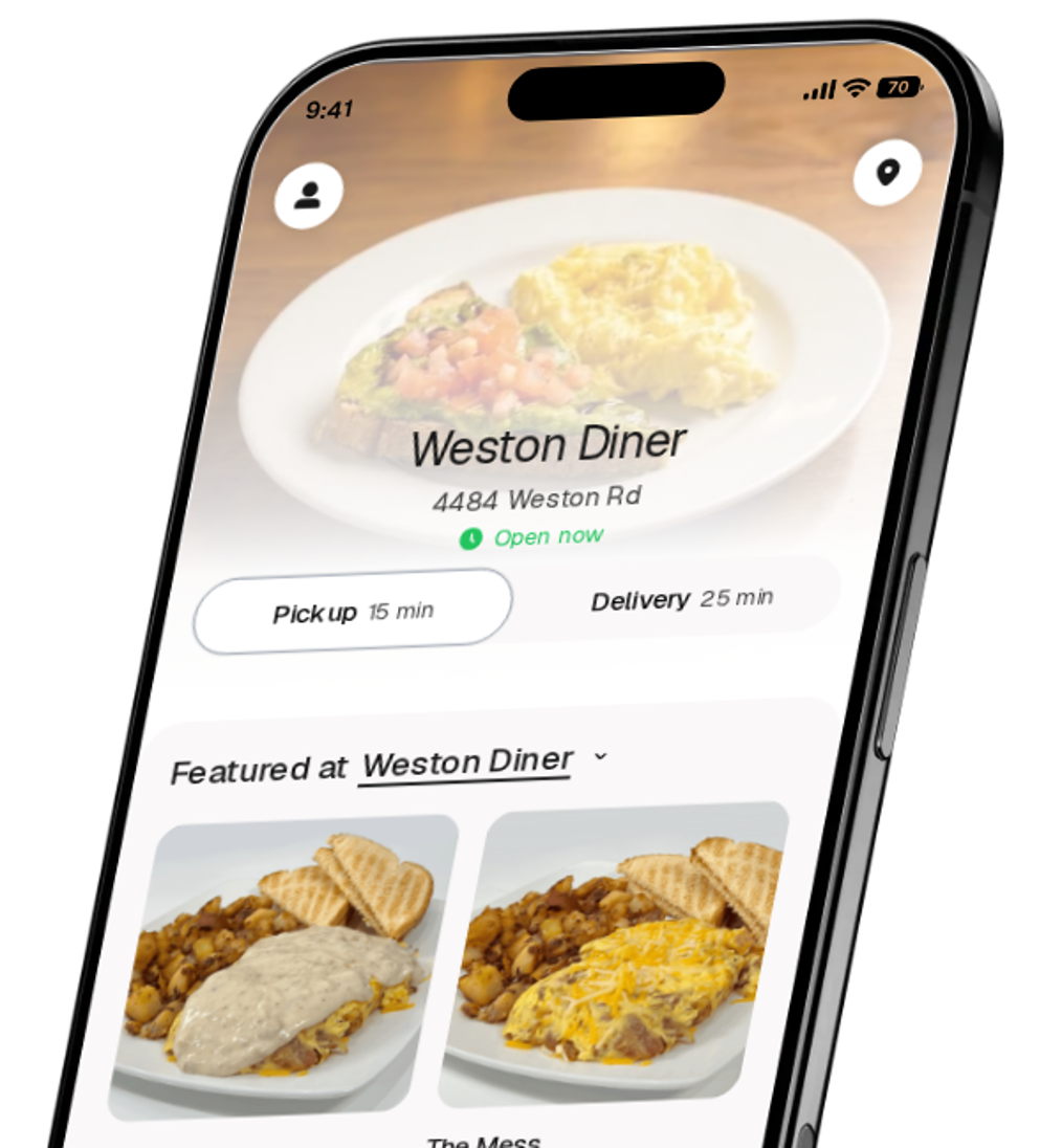 Weston Diner app preview
