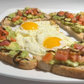 AVOCADO TOAST WITH 2 EGGS