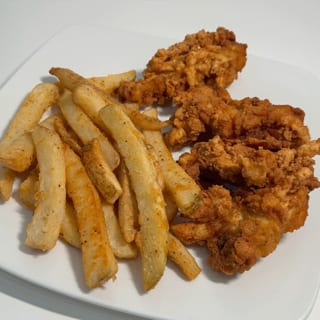 CHICKEN TENDERS AND FRENCH FRIES