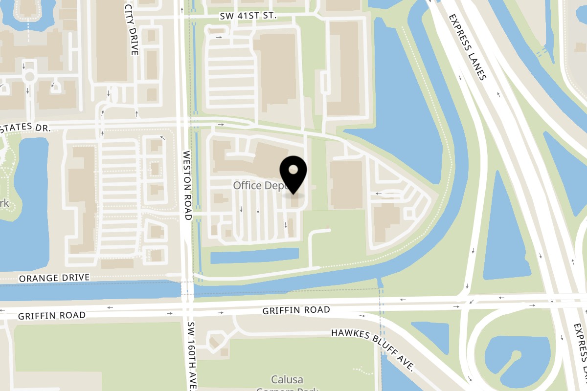 Map showing the location of Weston Diner on 4484 Weston Rd in Davie